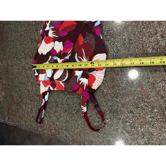 Athleta Square Neck Tankini Top/Hero Bloom Decadent Chocolate/Size 34 D/DD “M - Picture 8 of 9